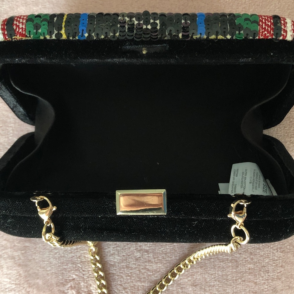 J.Crew Sequined Tartan Plaid Clutch - Picture 7 of 10